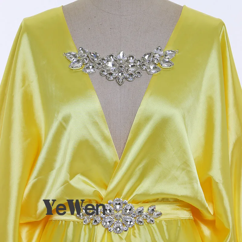 1 м ж/д сексуальное вечернее платье с v образным вырезом из шелкового атласа