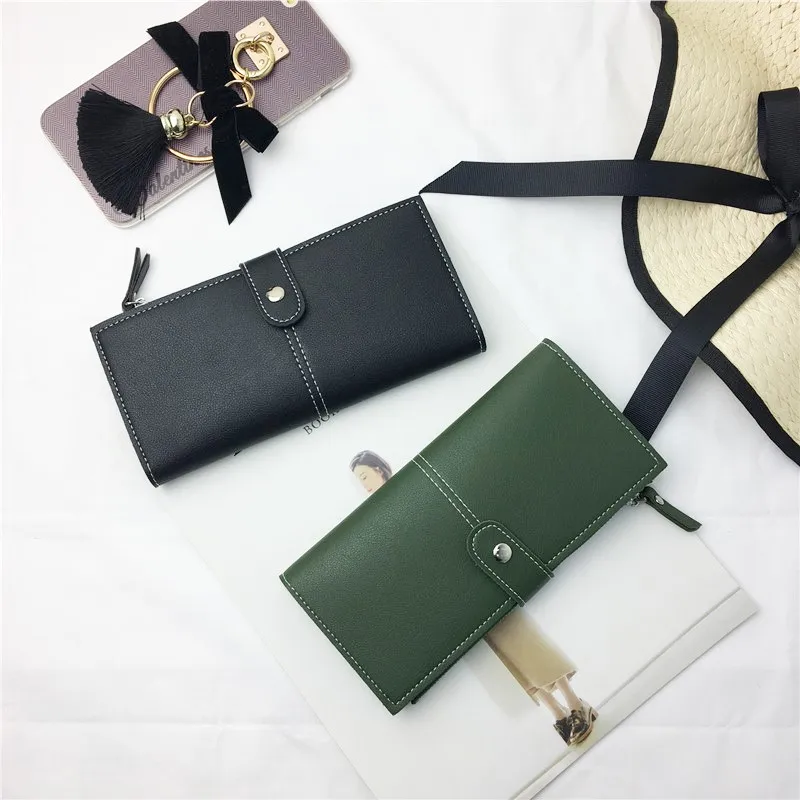 Роскошный кошелек тонкий женский фирменный дизайн высококачественный клатч из