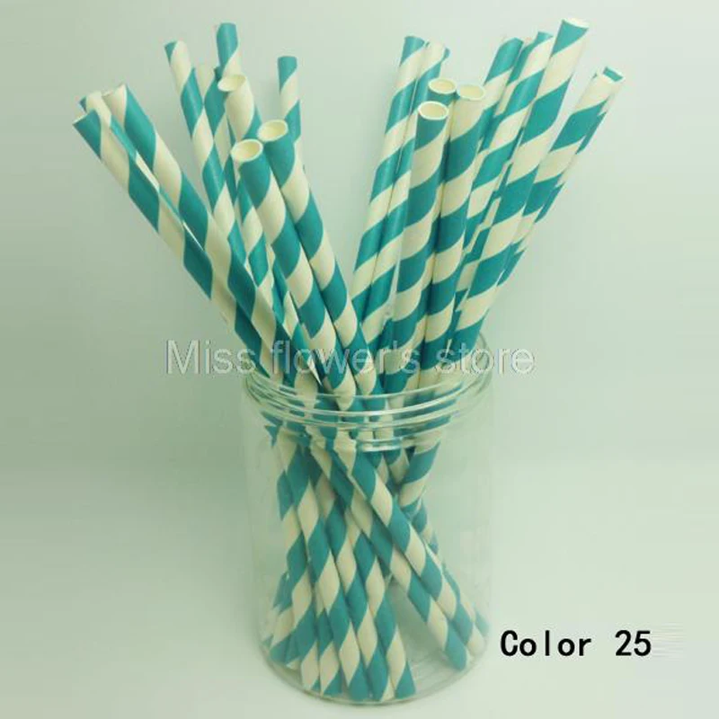 25 шт. соломинки Темно-синие Свадебная вечеринка день рождения синий диагональной