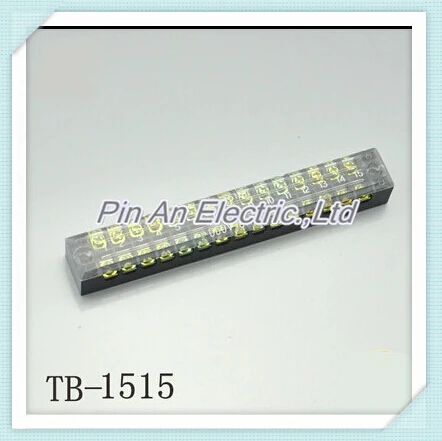 1 шт. двухрядная винтовая Клеммная колодка 600 в 15A TB 1503 / TB1504 TB1506/TB