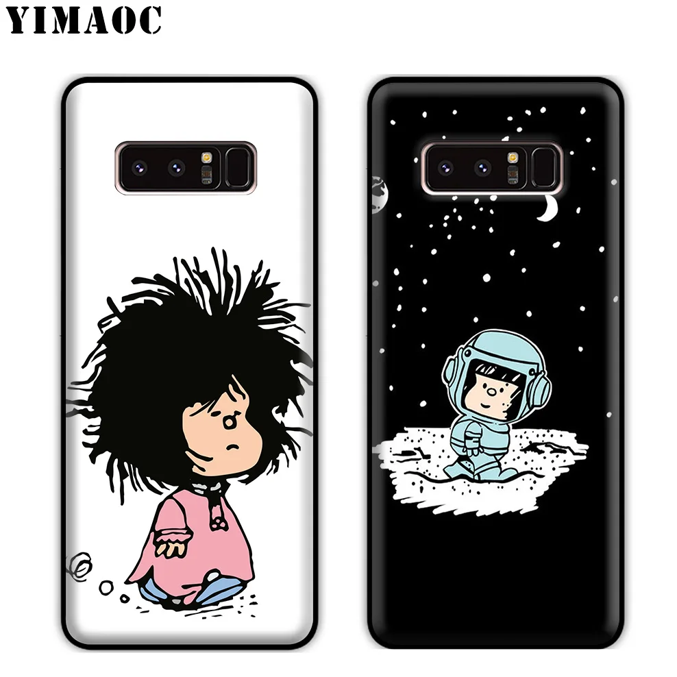 YIMAOC Mafalda милый мягкий силиконовый чехол с рисунком для samsung Galaxy S10 S10e S9 S8 Plus S7 S6 Edge J6