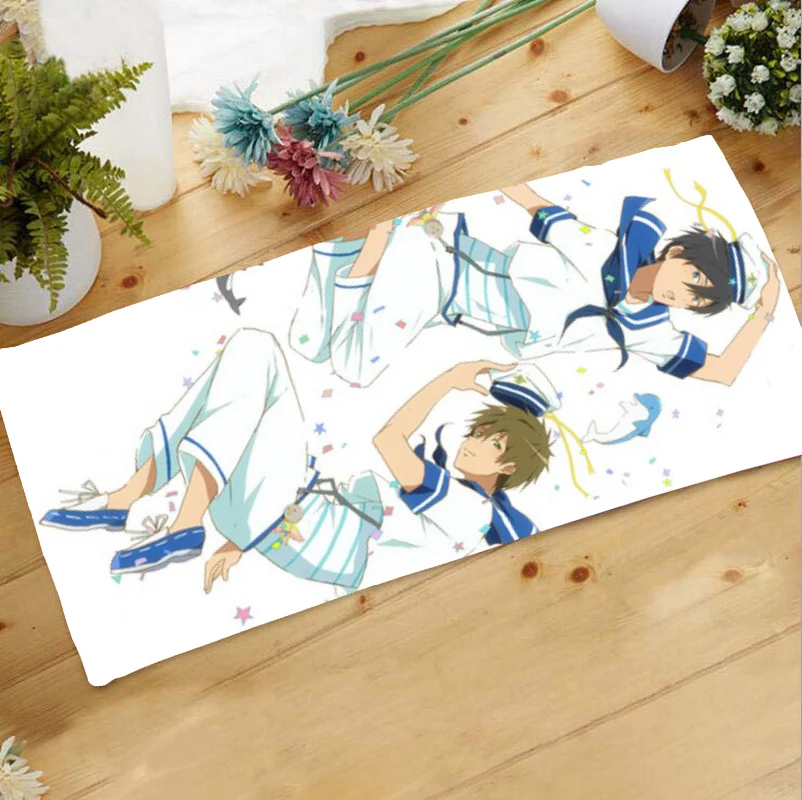 

Oct. Home Textile Free! Iwatobi Swim Club Anime Haruka & Makoto Microfiber Fabric71*32CM Towel Gift #40159