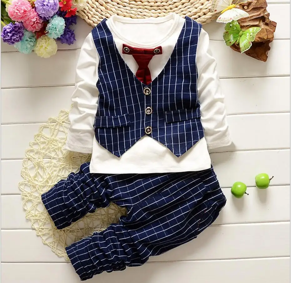 Комплект из 2 предметов для маленьких мальчиков комбинезон на подтяжках + жилет