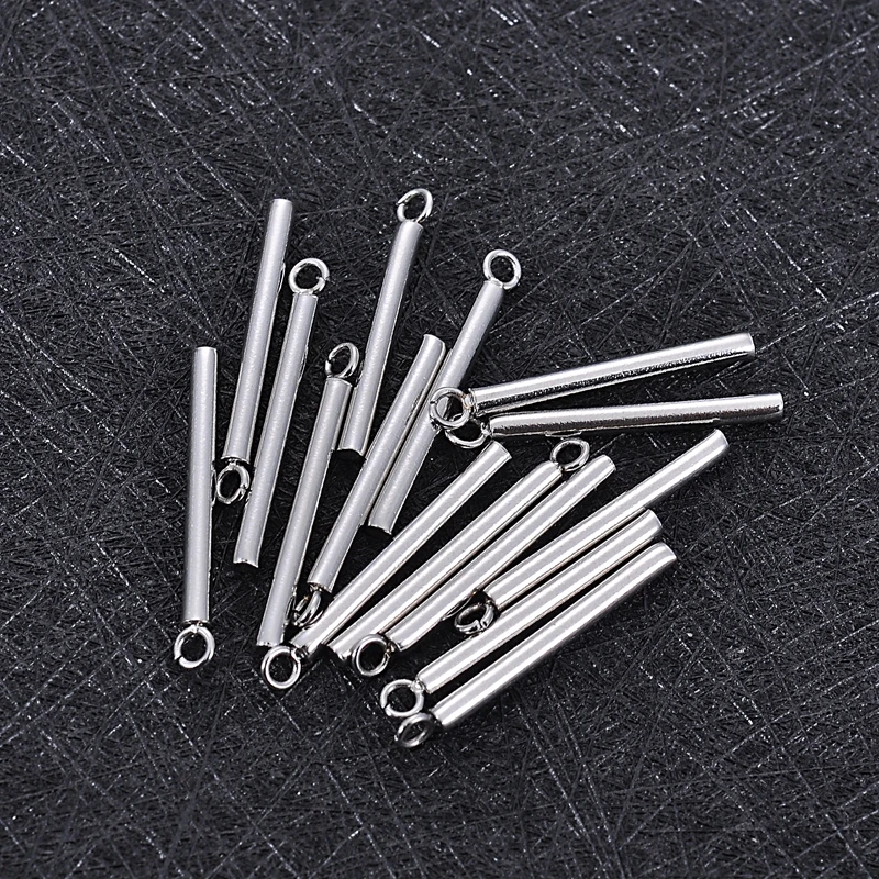 15 шт. прямоугольные подвески из нержавеющей стали|charm charm|silver charmscolored charms |