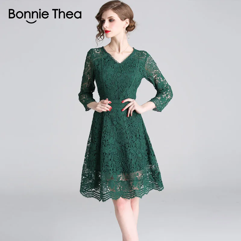 Женское винтажное платье bonnie thea розовое кружевное на весну 2019 | Женская одежда