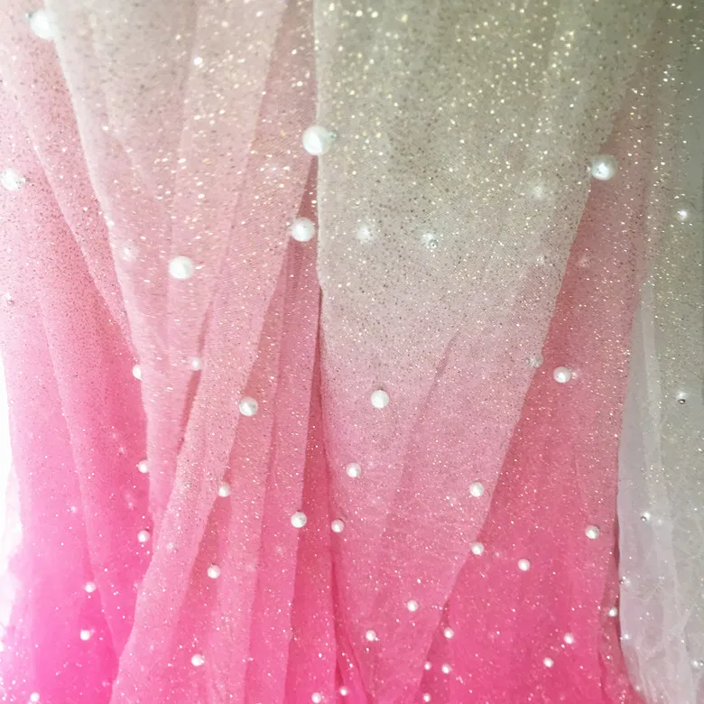 Звездное небо голубые градиентные бусины жемчуг серебряная блестящая пудра