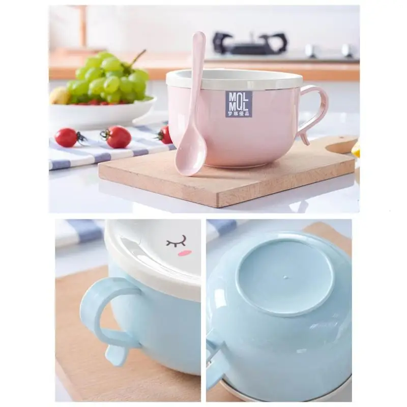 Смайлик мультфильм Лапша Миски Детские посуда салат фрукты миска для супа еда