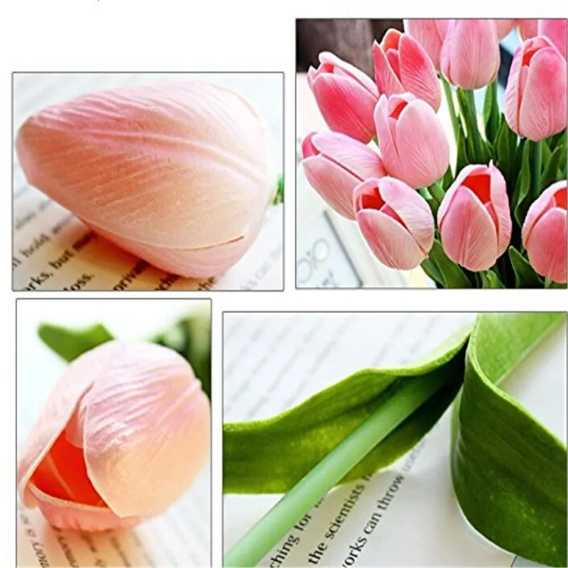 

12 Pcs/lot latex mini tulip flower real touch wedding flower artificial flower silk flower home decoration