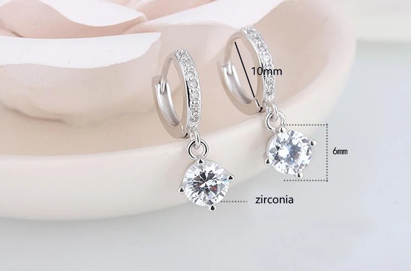 Модные женские серьги-кольца из стерлингового серебра 925 пробы с блестящим