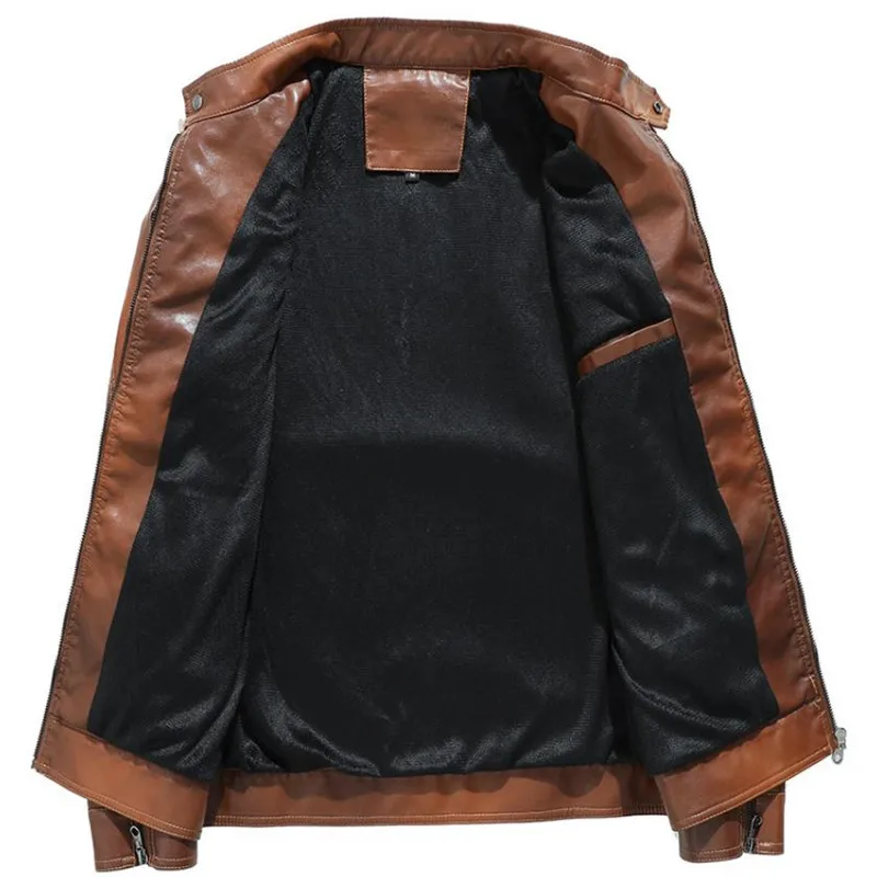 Осенне зимняя новая мотоциклетная мужская куртка с воротником стойкой в стиле