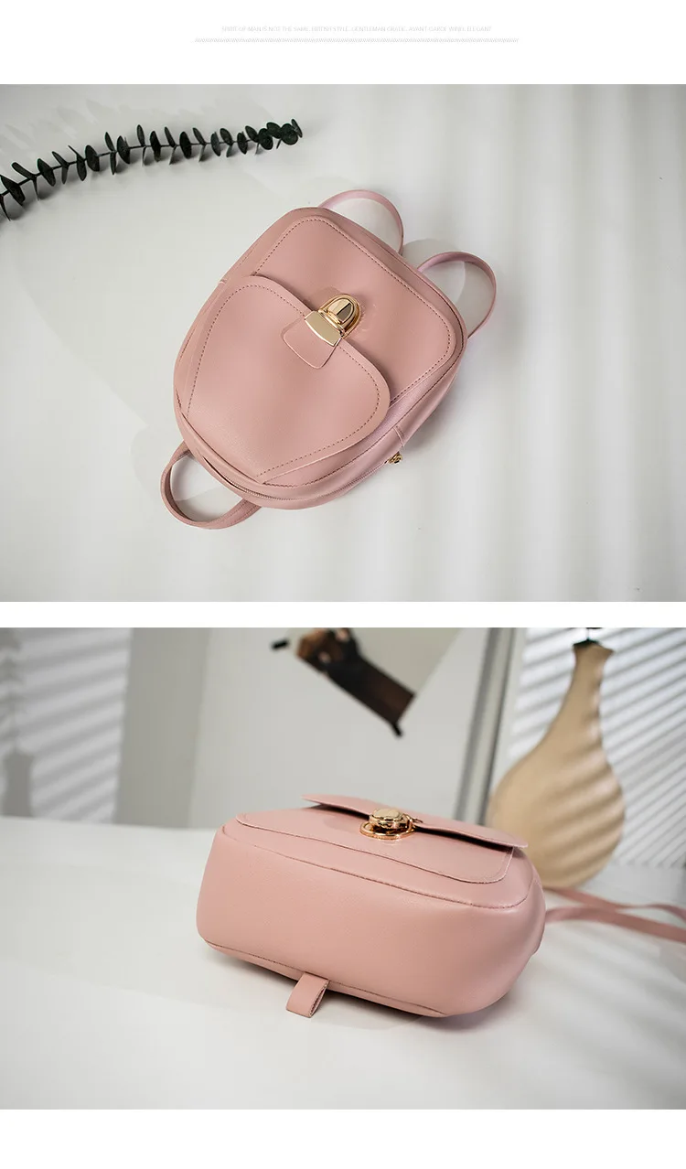 S.IKRR Women PU Small Backpack Waterproof New Brand Designer Shoulder Bag Female Daypack Travel bags Solid Mini Casual Bags