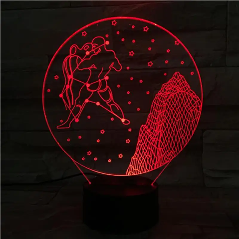 3d лампа Водолей Ночной светильник с созвездиями светодиодная лампочка