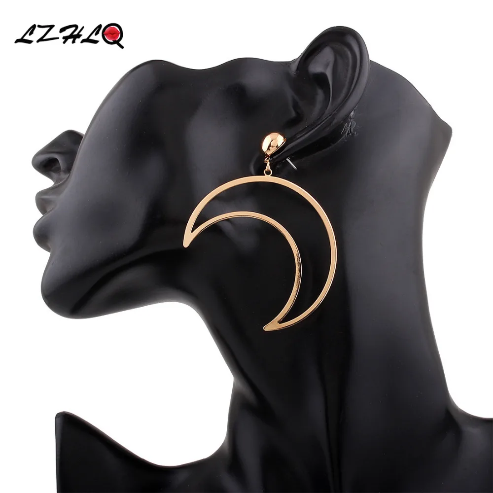 Женские серьги LZHLQ макси из геометрического сплава асимметричный штифт в виде