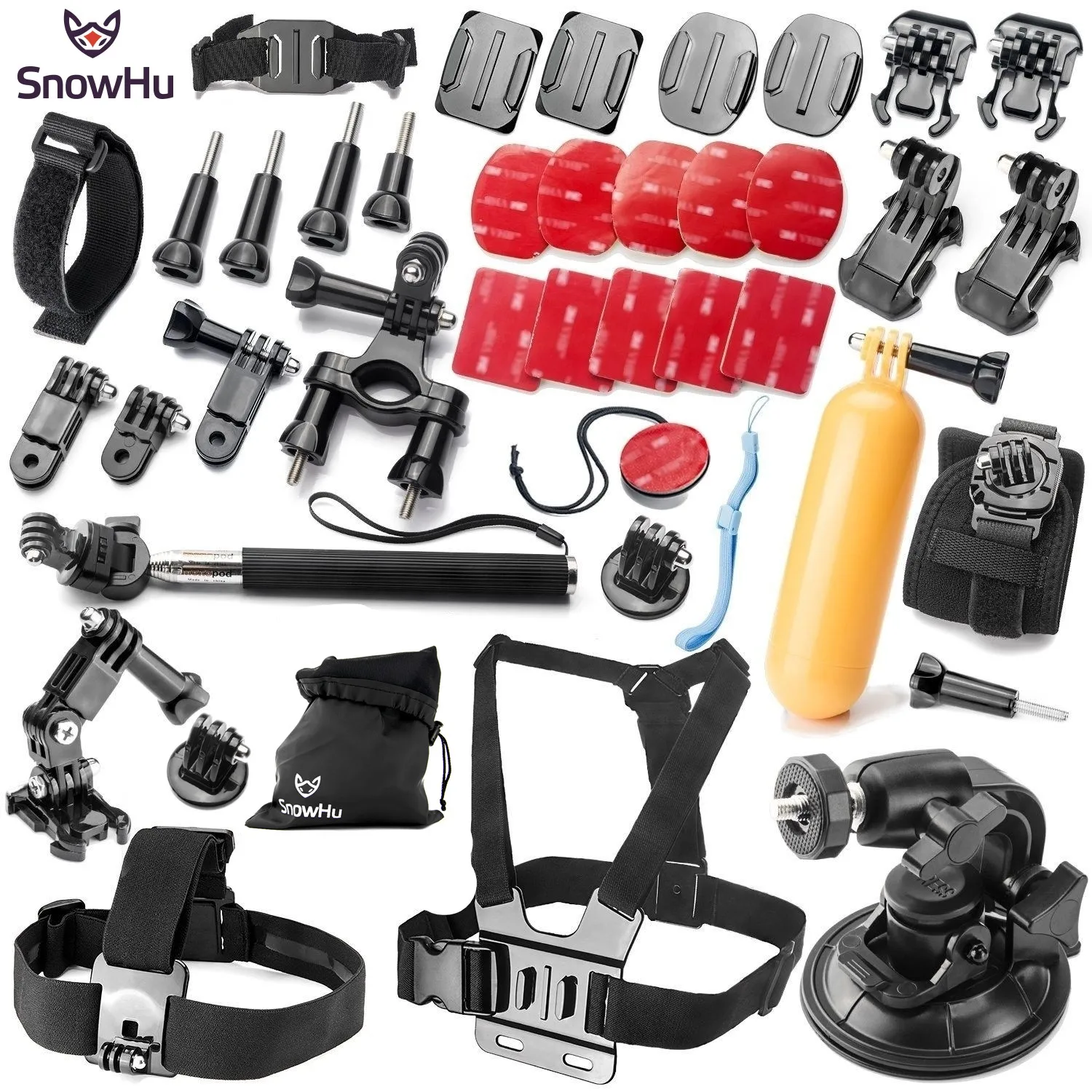 

SnowHu For GoPro accessories Family package For Go Pro HD Hero 10 9 8 7 6 5 4 SJ5000 SJ4000 SJCAM For Yi 4K Action CameraGS54