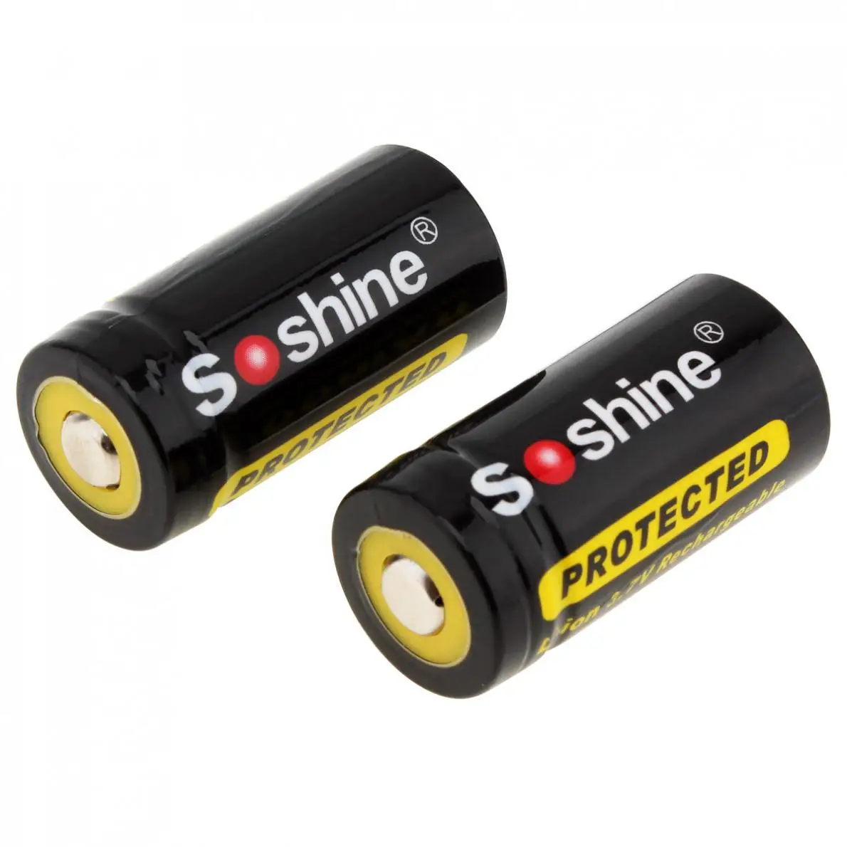 Soshine Li Ion RCR 123 3 7 V 16340 700mAh защищенная перезаряжаемая литиевая батарея (2 шт.) с чехлом