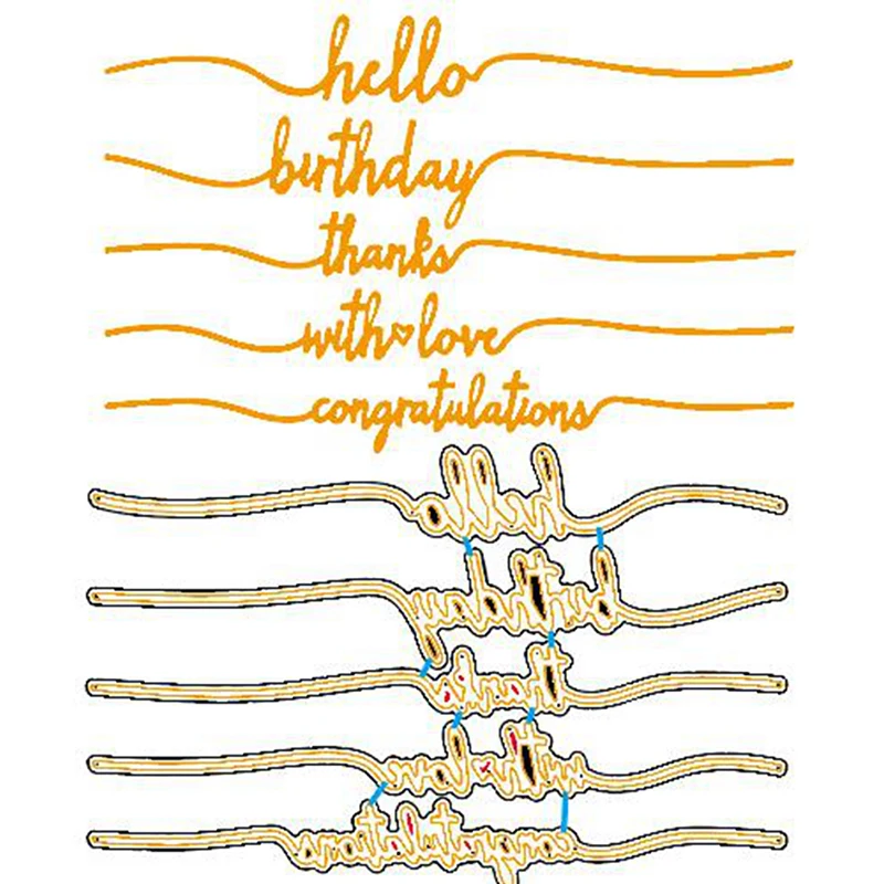 5 шт. декоративные металлические пресс формы для фотоальбома|Вырубные штампы| |