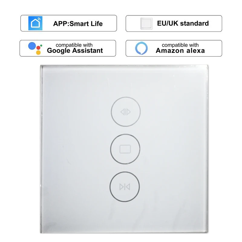Wi-Fi занавес переключатель Великобритания/ЕС стеклянная панель умное мобильное