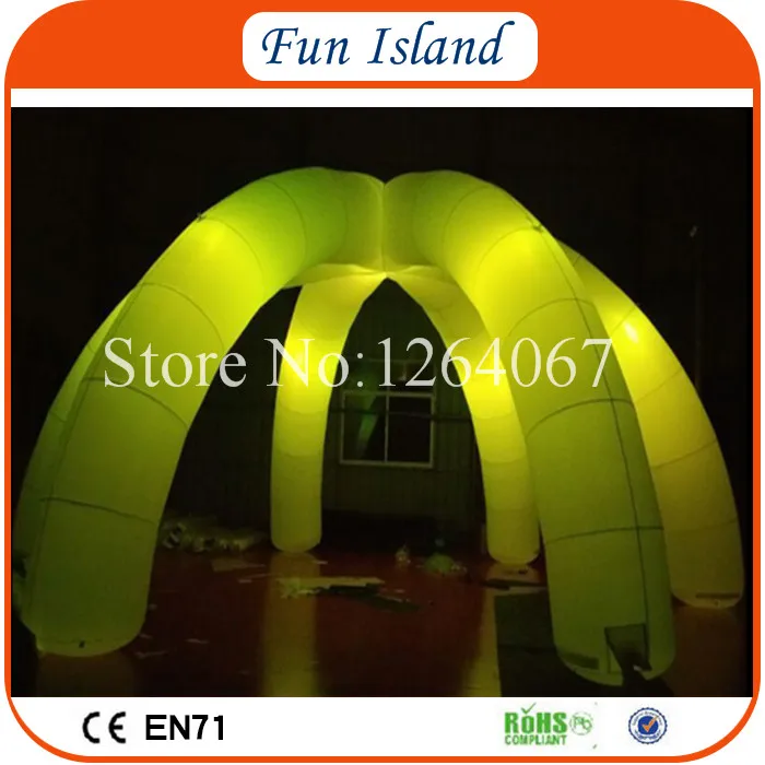 Бесплатная доставка освещение большой надувной паук палатка для вечеринки