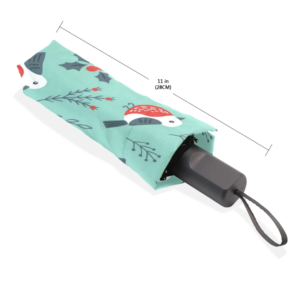 Новый дизайн милый женский зонт от дождя с принтом птиц защита УФ-лучей три