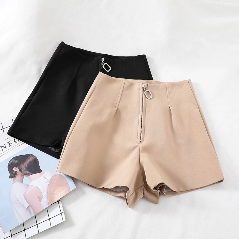 2019 новые модные женские шорты весна и лето свободная Одиночная молния широкие с