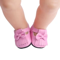 doll shoes cute pink baby bow shoes fit 43 cm baby dolls and 18 inch girl dolls shoe accessories g5