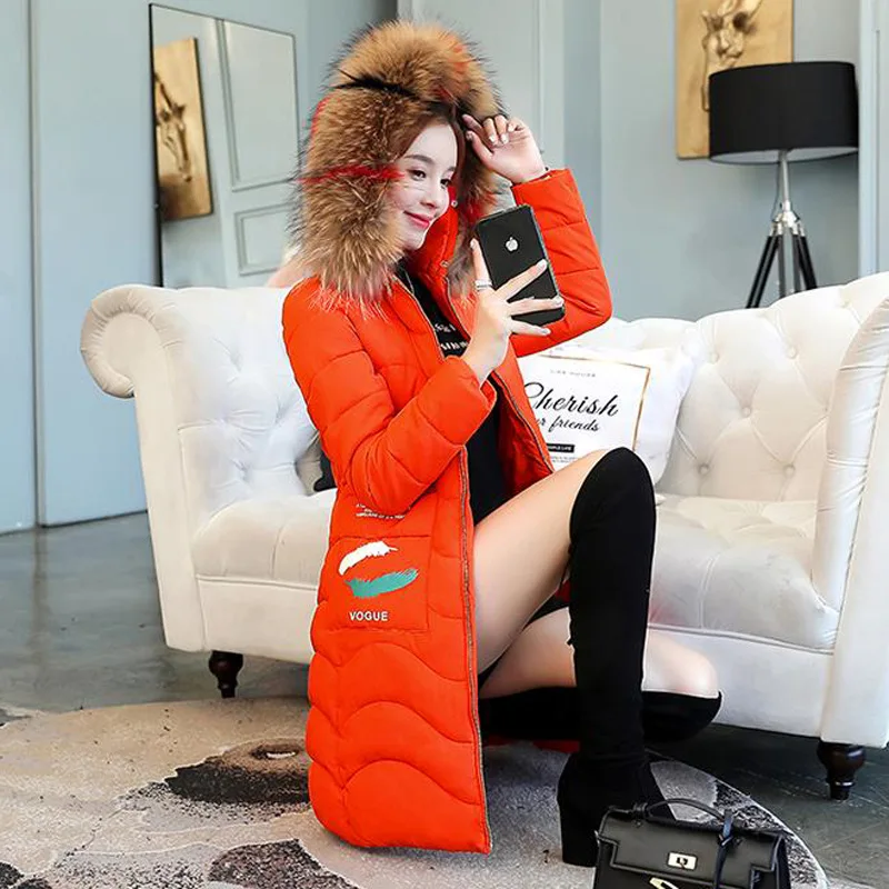 

Winter Jacket Women Hooded Fur Collar Down Cotton Coat 2019 New Oversized Coats Thick Long Jacket Female Parkas Mujer Maxi Coats