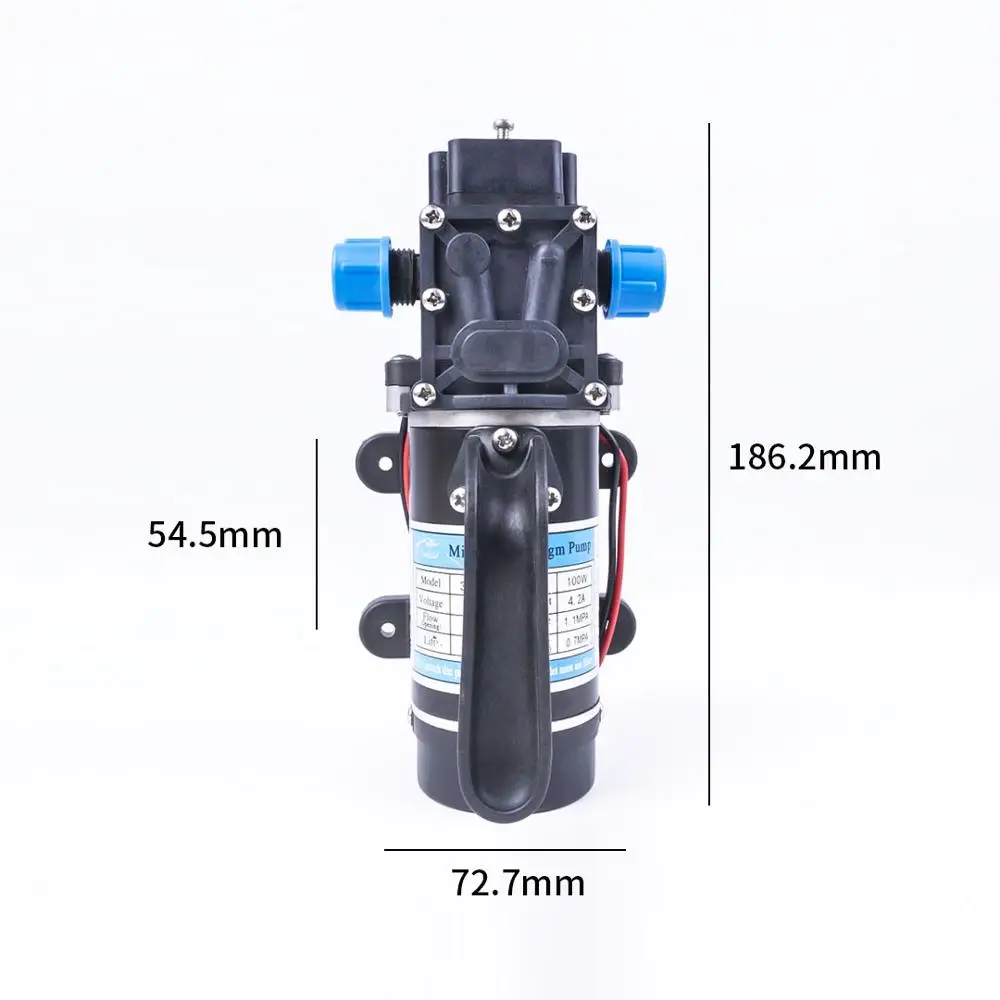 DC 12V 24V 100W 130PSI 10L/мин воды высокой Давление мембранный насос из нержавеющей стали самовсасывающий рефлюксный насос с автоматическим переключателем для Садовый вагон