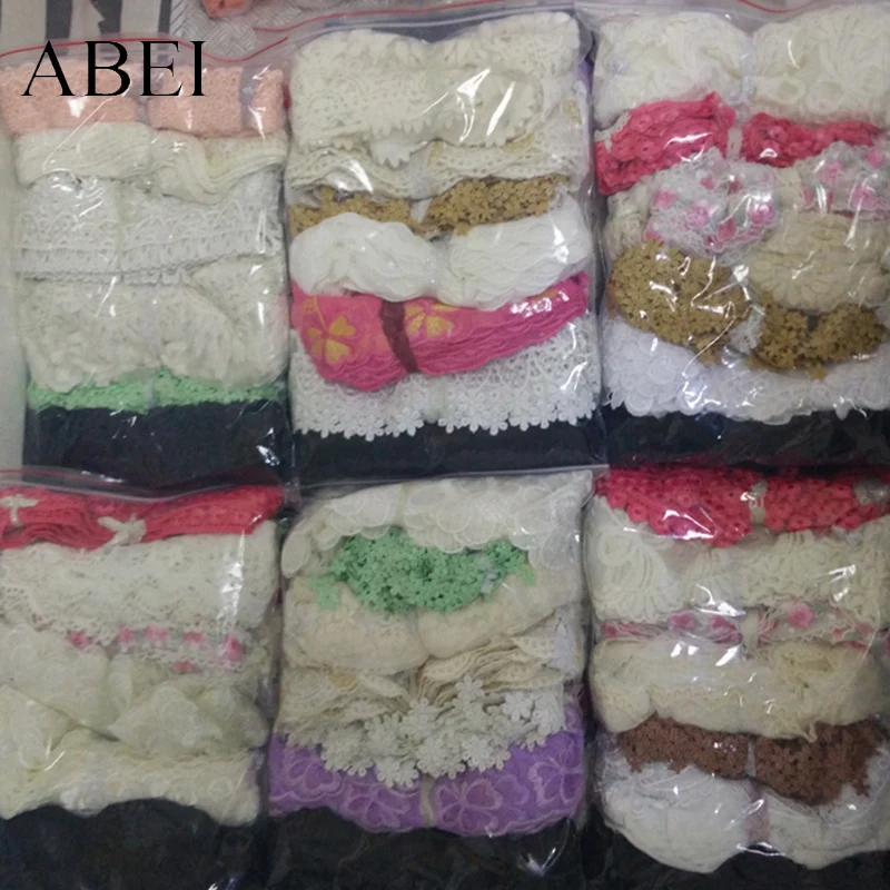250 г/лот Случайные Стили смешанные цвета вышивка Сетка кружевная лента водорастворимые кружева отделка специальная кружевная ткань для одежды