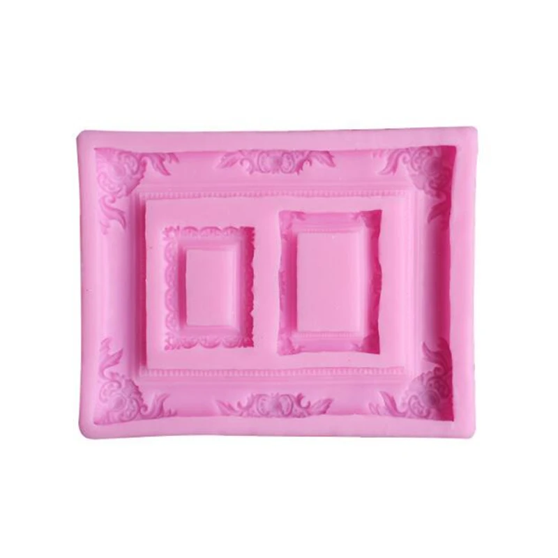 Фоторамка силиконовая форма пищевая для украшения тортов мастикой помадки