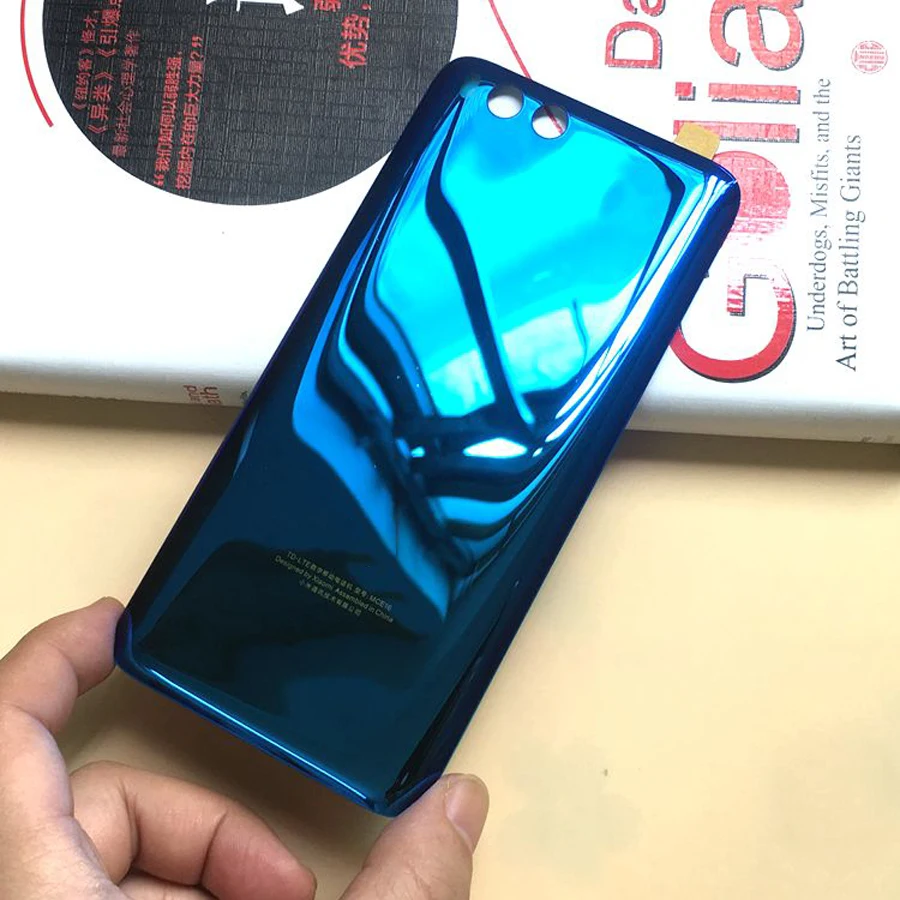 100% Оригинальный 3D Стекло Батарея двери Корпус задняя крышка чехол для Xiaomi 6 Mi6 M6
