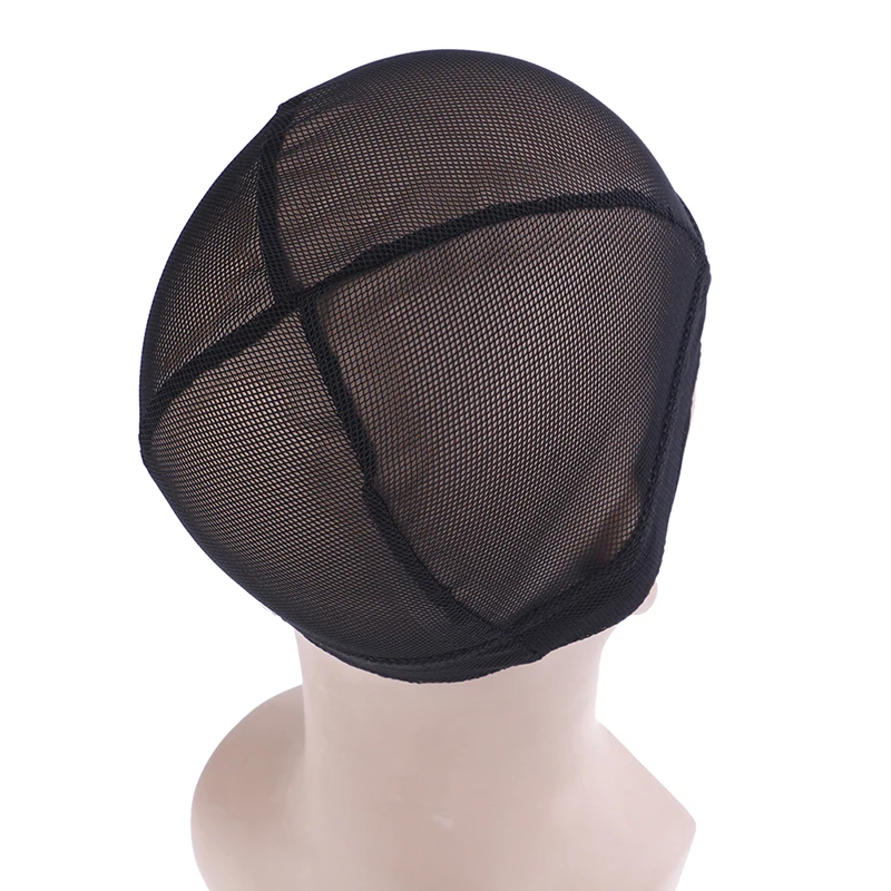 Эластичная купольная шапочка без клея женская для парика черная эластичная