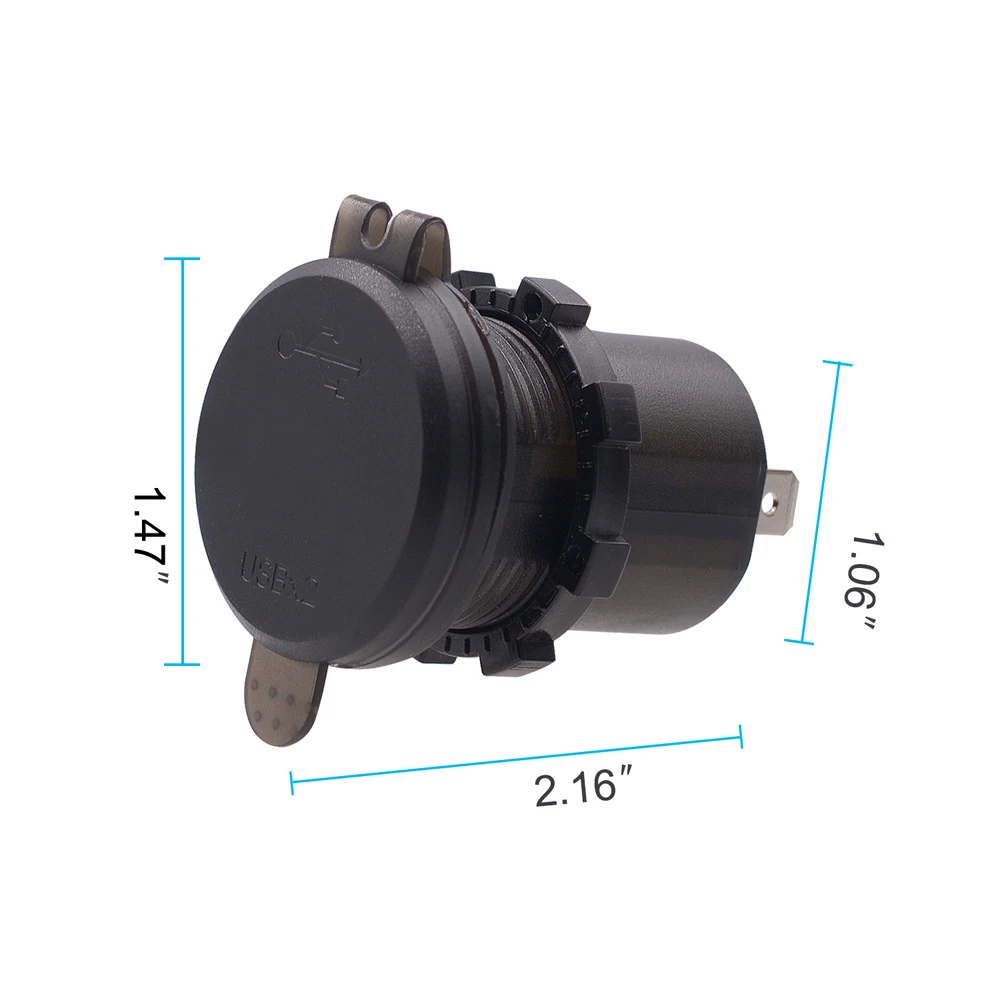 Dual USB Автомобильное зарядное устройство разъем для мотоцикла авто грузовик лодка