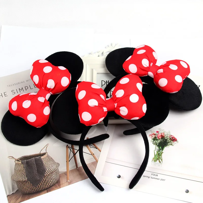 1 шт. СВЕТОДИОДНАЯ головная повязка Минни Луки уши светящийся ободок аксессуары