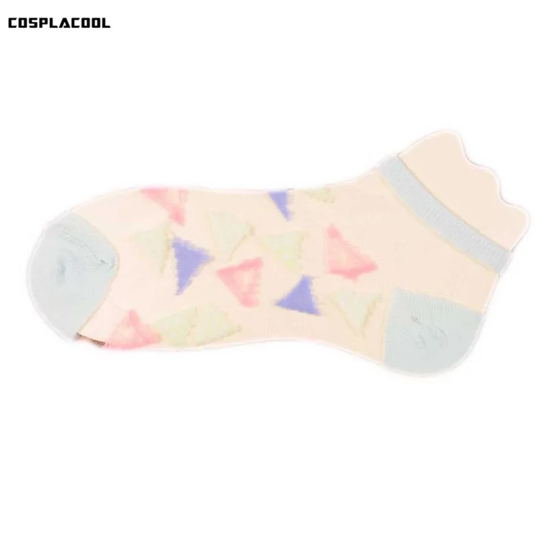 [COSPLACOOL] Мода весна лето красочный узор женские Meias блестящие Harajuku леди забавные