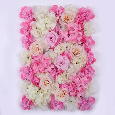 silver darkpink cham Гортензия Роза арочный цветок на стену 40*60 см guelder искусственный flowe лайнер, DIY декоративный свадебный фестиваль цветок ковер дорожная линия - Цвет: silver darkpink cham