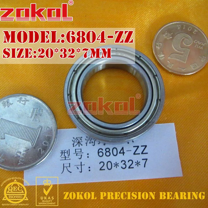 ZOKOL 6804 Z подшипник 2RS ZZ Z1 6804RS 6804ZZ глубокий шаровой 20*32*7 мм|bearing 6804|bearing bearingbearing groove |