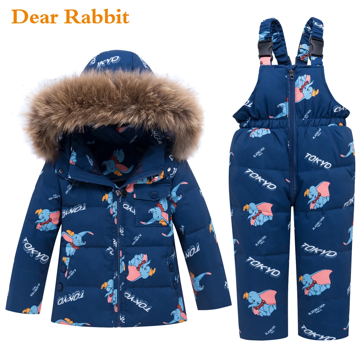 

-30 degrees 2022 new Winter warm down jackets Children clothing sets Boys parka real fur baby toddler girl clothes Kids ski suit