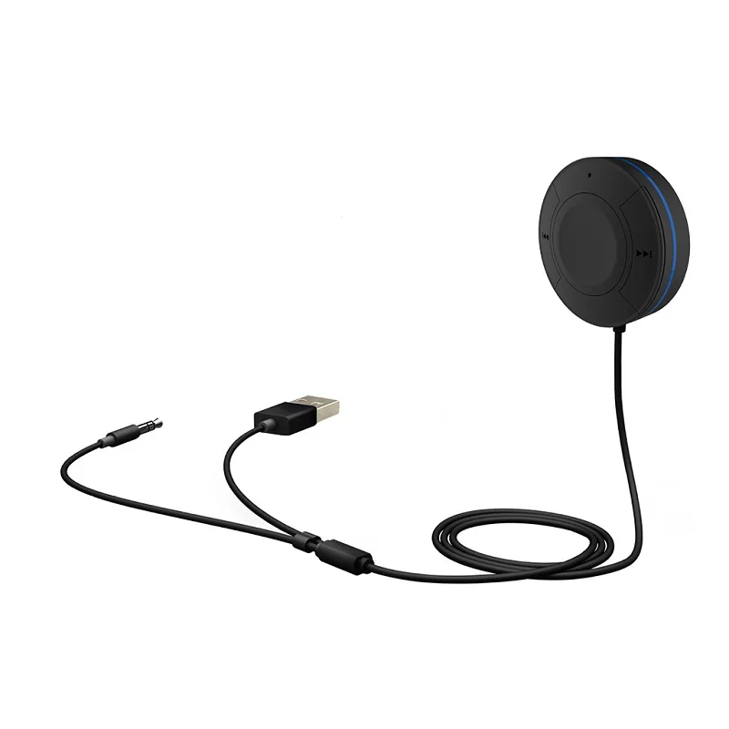 Автомобильный комплект с Bluetooth и громкой связью, беспроводной A2DP музыкальный приемник Aux 3,5 мм аудио Bluetooth 4,1 приемник, Автомобильный MP3-плеер для двух устройств