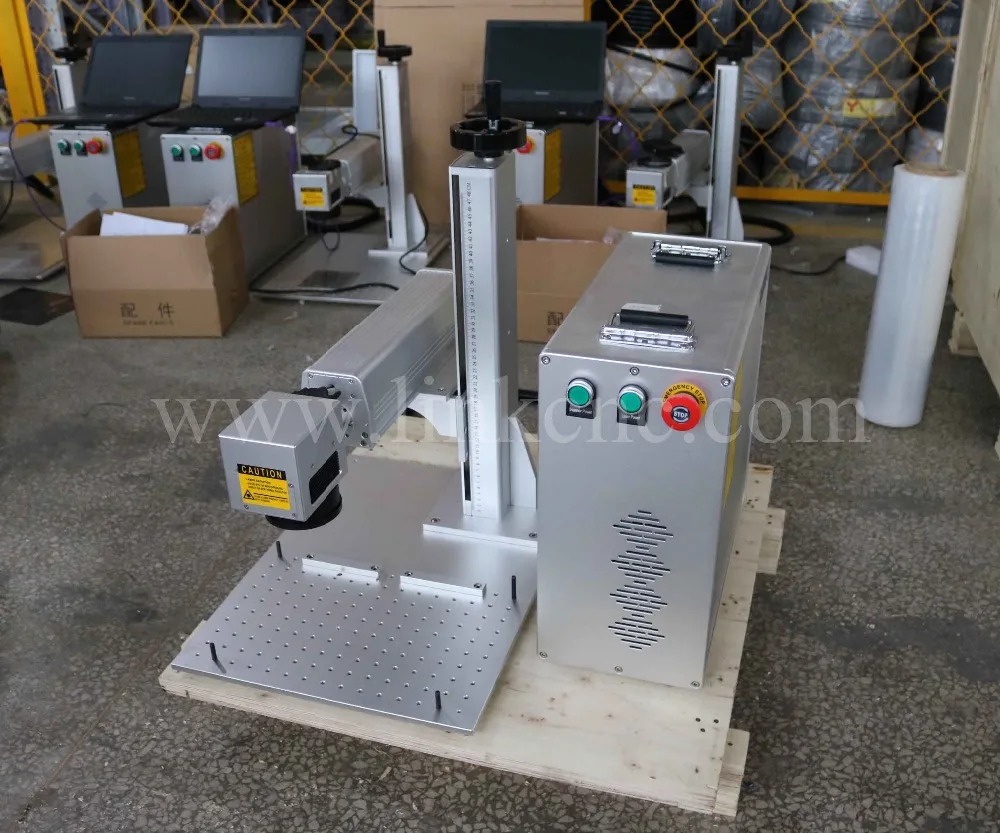 30 Вт портативная высокоскоростная волоконная лазерная машина для гравировки по