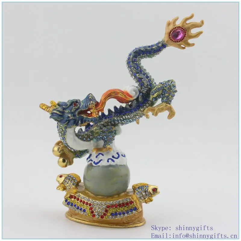 Металлический магнит в форме дракона с эмалью от производителя ручная работа