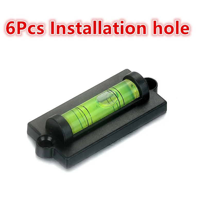 6x installation hole 6/10 шт Мини пузырьковый уровень сферическим уровенем простая маленькая с Установка отверстия/вода магнита измерить уровень инструменты - Цвет: 6x installation hole