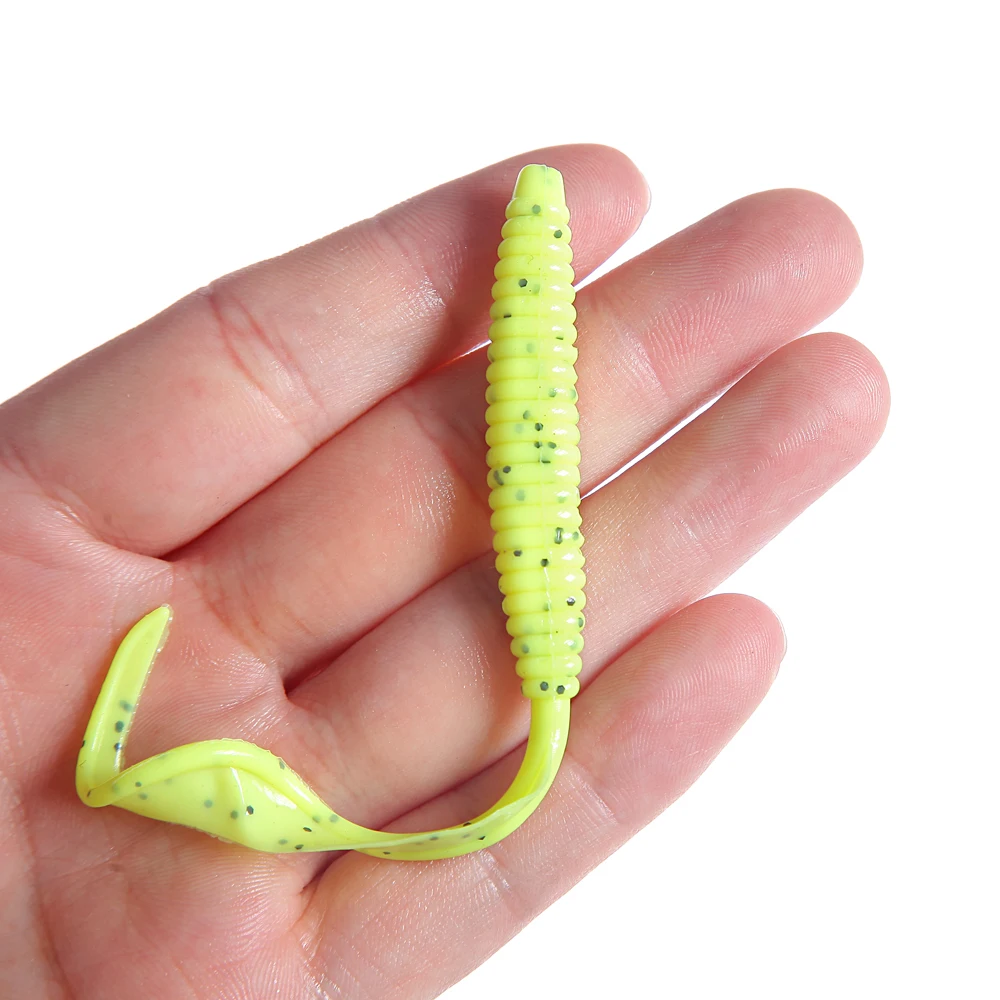 8 шт./лот, Мягкая приманка, червь 2,4 г, 12 см, гибкая приманка Tail grub, силиконовая приманка для рыбалки