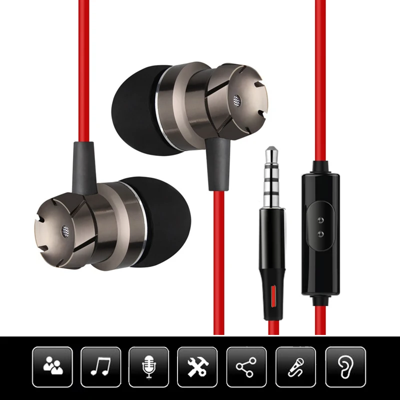 Наушники для компьютера и телефона 3,5 мм Геймерская гарнитура с микрофоном Проводные магнитные вкладыши для ушей со стерео-басом.