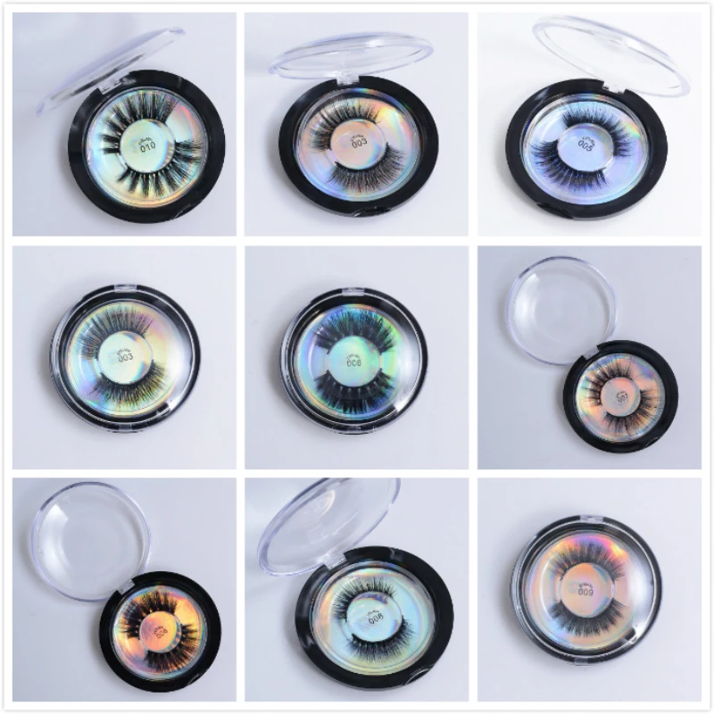 Оптовая продажа ручной работы накладные ресницы 3D Многослойные натуральные