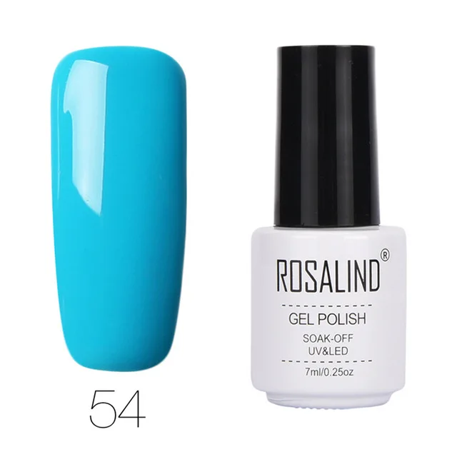 RC54 Гель ROSALIND 1 лак 7 мл 01-58 чистый цвет серия Гель лак для ногтей отмачиваемый УФ-лампа для маникюра ногтей полуперманентные Лаки - Цвет: RC54