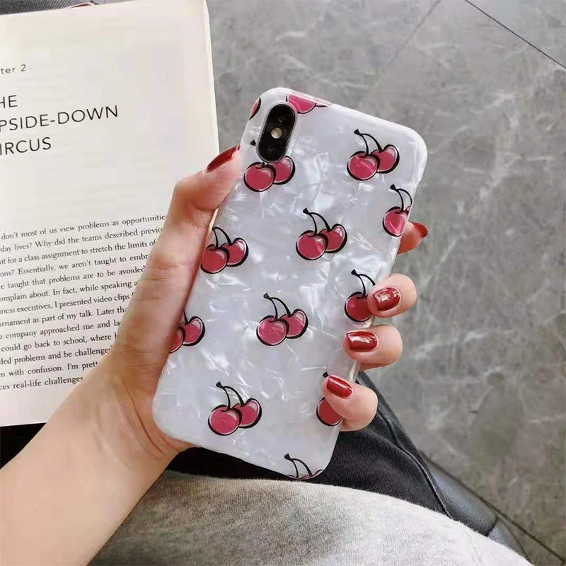 GlamPhone чехол Fritillary Cherry для телефона iPhone 7 8 Plus XS Чехлы MAX XR X 6 6S Мягкий |