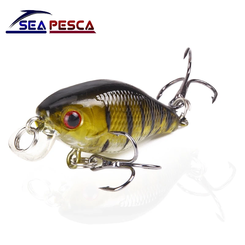 SEAPESCA приманка для рыбалки в виде гольяна 4 см, 4,2 г, жесткая приманка, Искусственные воблеры для ловли окуня, японские аксессуары для ловли нахлыстом JK240