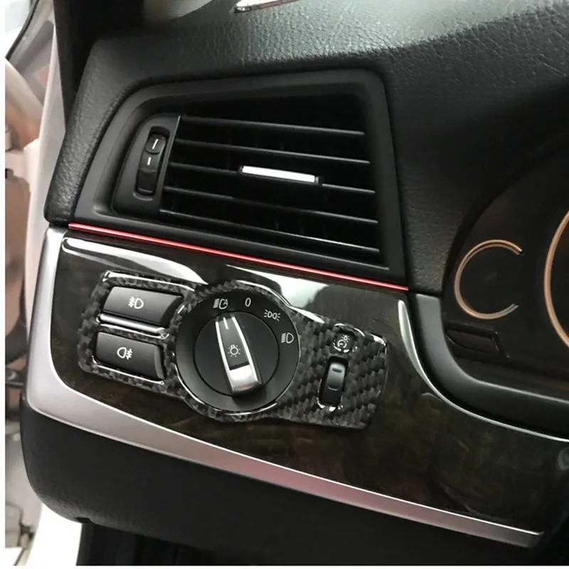 Для BMW F10 f07 F01 F25 F26 интерьер из углеродного волокна переключатель фар кнопки