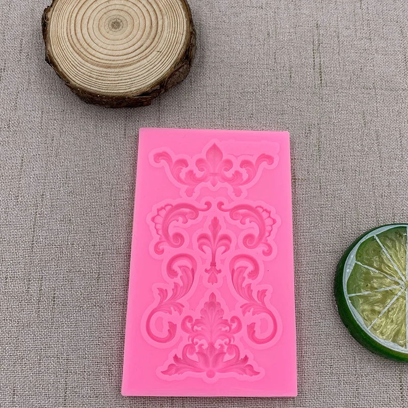 Европейская Кондитерская форма в виде античной рамки для зеркала силиконовая