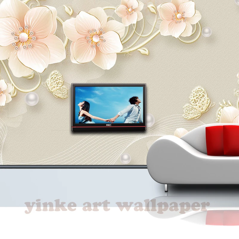 3D Wallpaper relief jewelry flower Photo Wall Mural Living Room Dining Backdrop Paper Modern Home Decor Frescoes | Обустройство дома